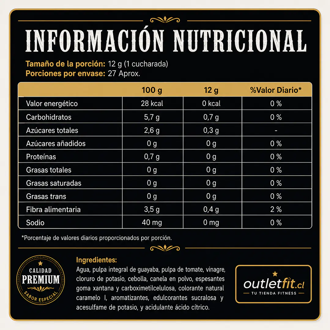 Salsa Top Taste Mrs Taste 320 g | Sin Azúcar 2