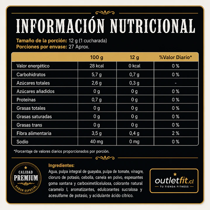 Salsa Top Taste Mrs Taste 320 g | Sin Azúcar 2