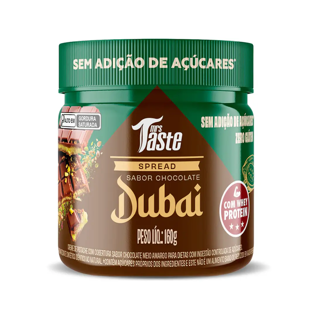 Crema Chocolate Dubai Mrs Taste 180 g | Sin Azúcar 1
