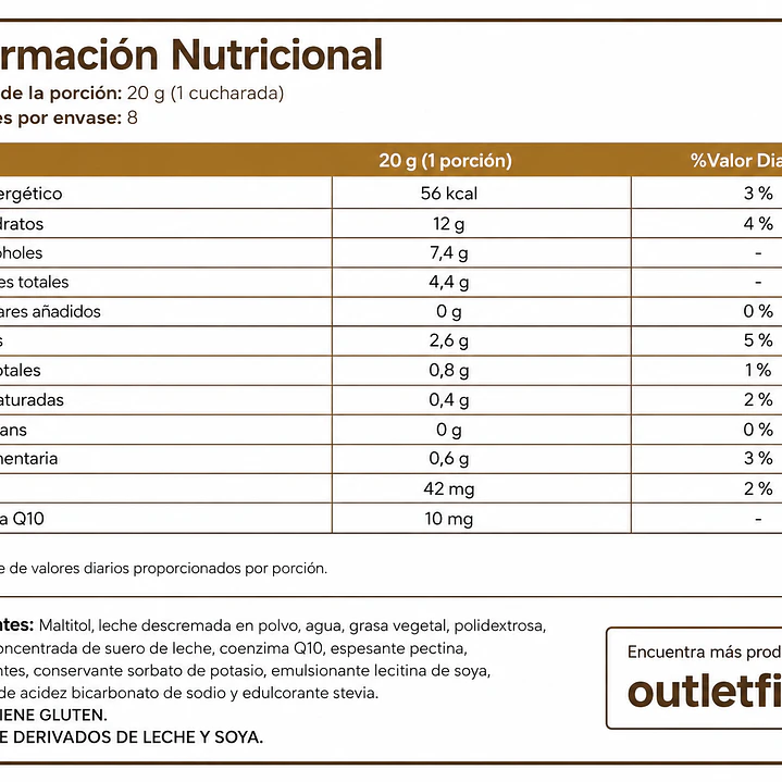Crema de Dulce de Leche Mrs Taste 160 g con Q10 | Sin Azúcar 2