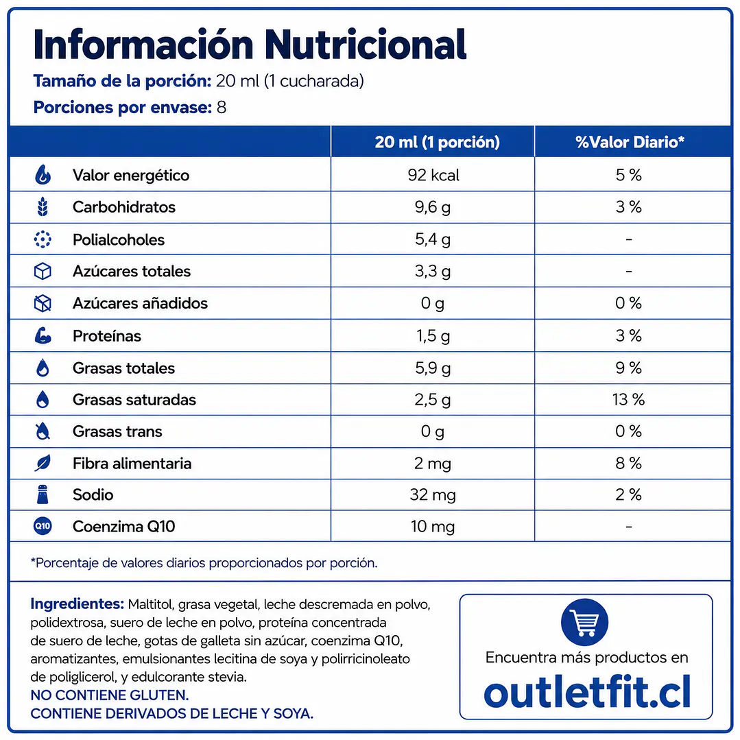 Crema Cookies & Cream Mrs Taste 160 g con Q10 2