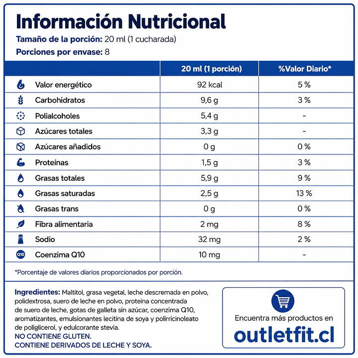 Crema Cookies & Cream Mrs Taste 160 g con Q10 2