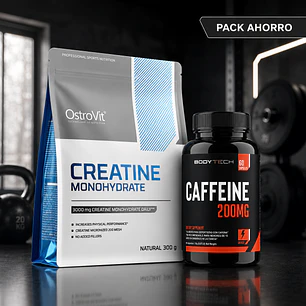 Pack Creatina OstroVit 300 g + Cafeína Bodytech 200 mg