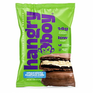 Cookie Sandwich Protein Chocolate Malted Milk Hangry Boy 65 g