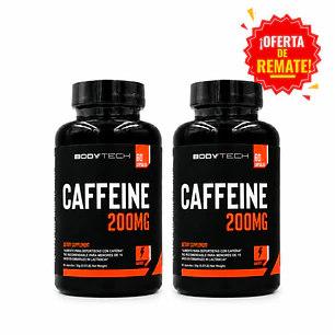 Pack Cafeína Bodytech 200 mg 2 Unidades | 120 Cápsulas