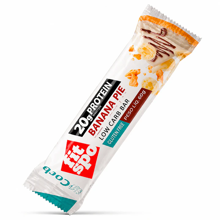 Barra Proteína FitSpo Low Carb Banana Pie 60 g 1