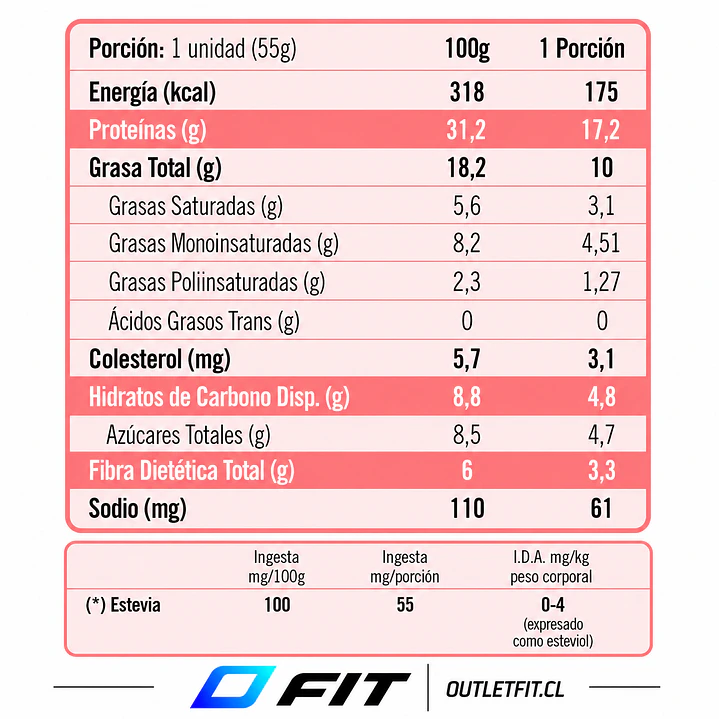 Barra Proteína FitSpo Strawberry Chocolate 55 g 2