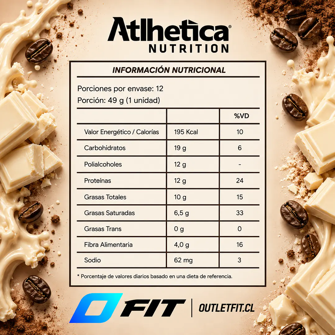 Barra Best Whey Duo Bianco & Al Latte Atlhetica 49 g 2