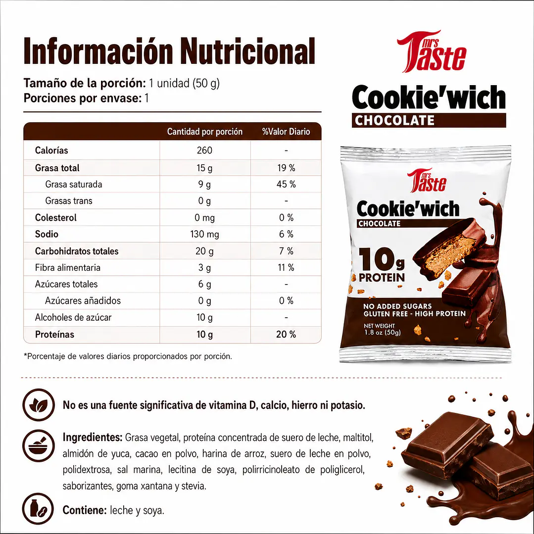 Cookie'wich Chocolate 50 g | Mrs Taste 2