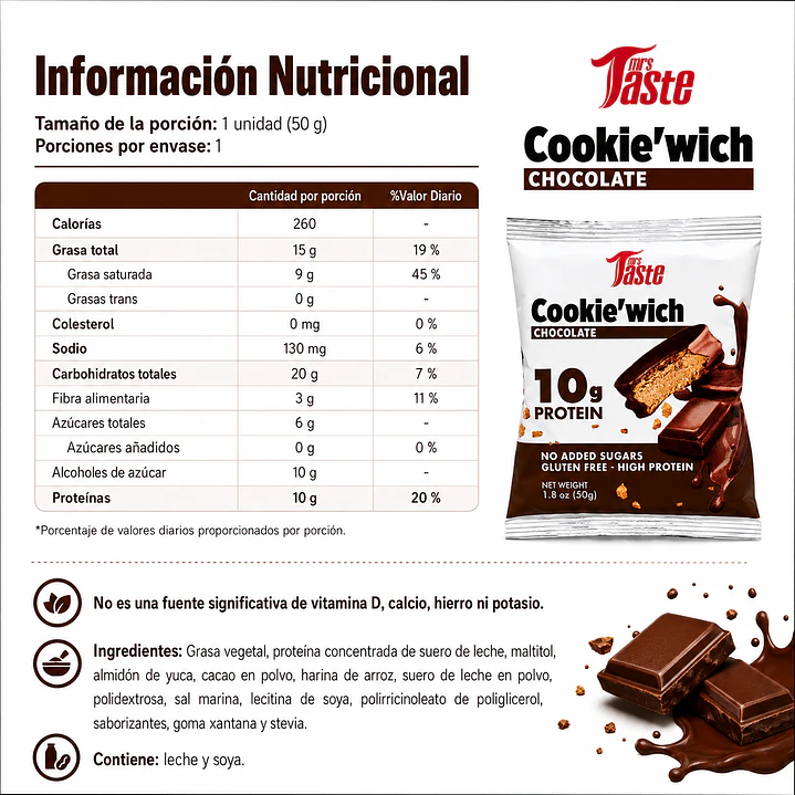 Cookie'wich Chocolate 50 g | Mrs Taste 2