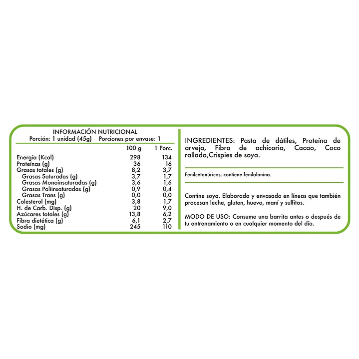 Vegan Protein Bar Chocolate 45 g | ReVitta 2