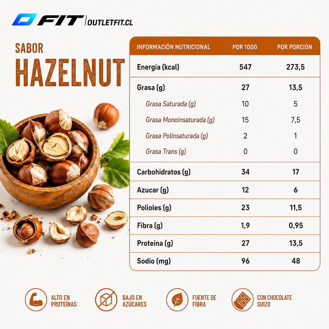 Barra Space Protein Deluxe Hazelnut 50 g | 14 g Proteína 2