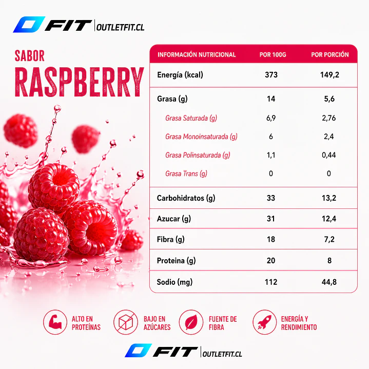Barra Vegan Space Protein Raspberry 40 g | 8 g Proteína 2