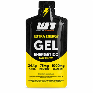 Gel Energético Winkler Nutrition Limón 30 g | BCAAs + Magnesio