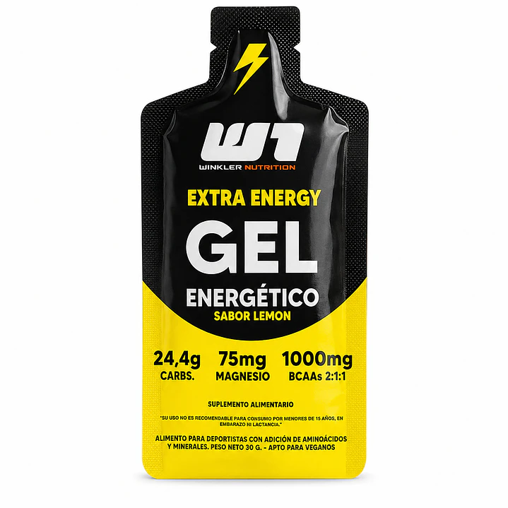 Gel Energético Winkler Nutrition Limón 30 g | BCAAs + Magnesio 1