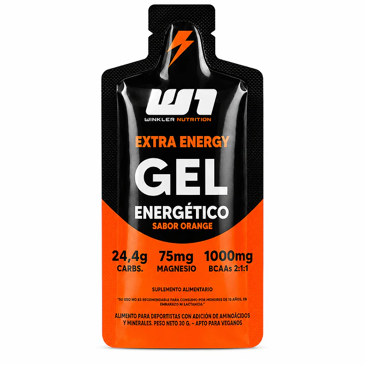 Gel Energético Winkler Nutrition Naranja 30 g | BCAAs + Magnesio 1