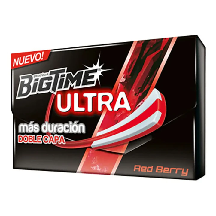 BigTime Ultra Red Berry 12 Chicles Sin Azúcar 1