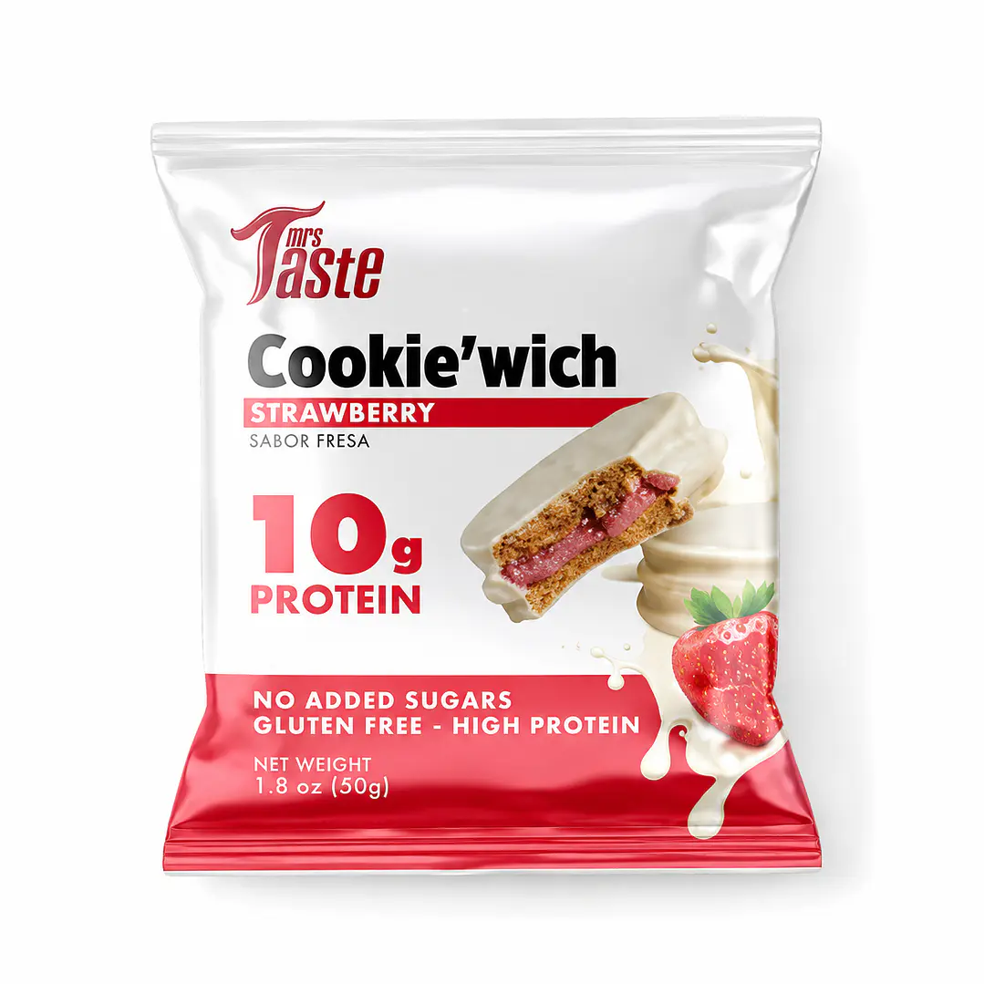 Cookie'wich Protein Mrs Taste Strawberry 50 g | 10 g Proteína 1