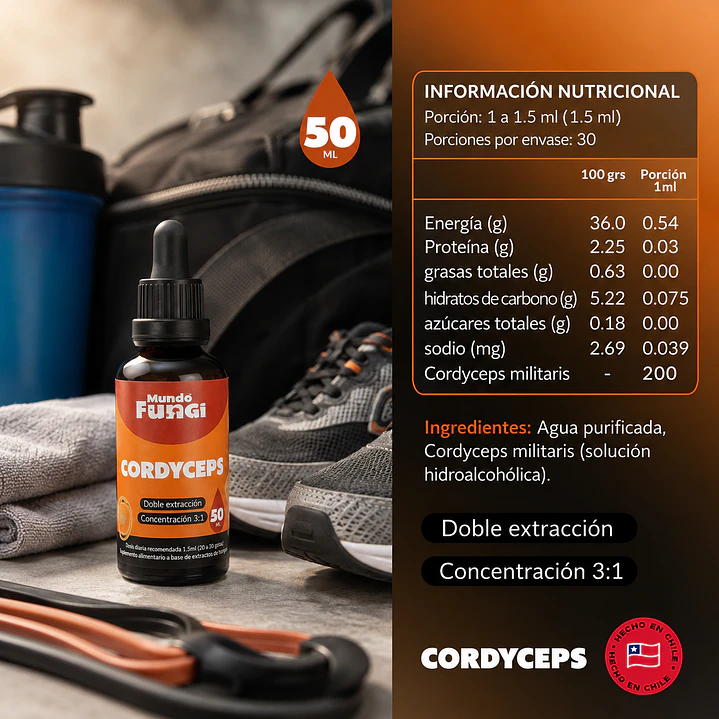 Cordyceps en Gotas Mundo Fungi 50 ml | 30 Porciones 2