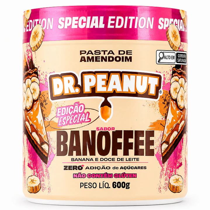 Pasta de Maní Dr. Peanut Banoffee 600 g | Con Whey Protein 1