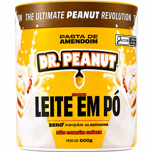 Pasta de Maní Dr. Peanut Leite em Pó 600 g | Con Whey Protein