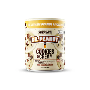 Pasta de Maní Dr. Peanut Cookies & Cream 600 g | Con Whey Protein