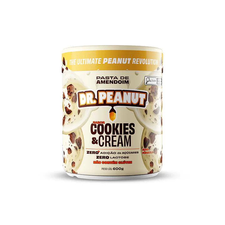 Pasta de Maní Dr. Peanut Cookies & Cream 600 g | Con Whey Protein 1