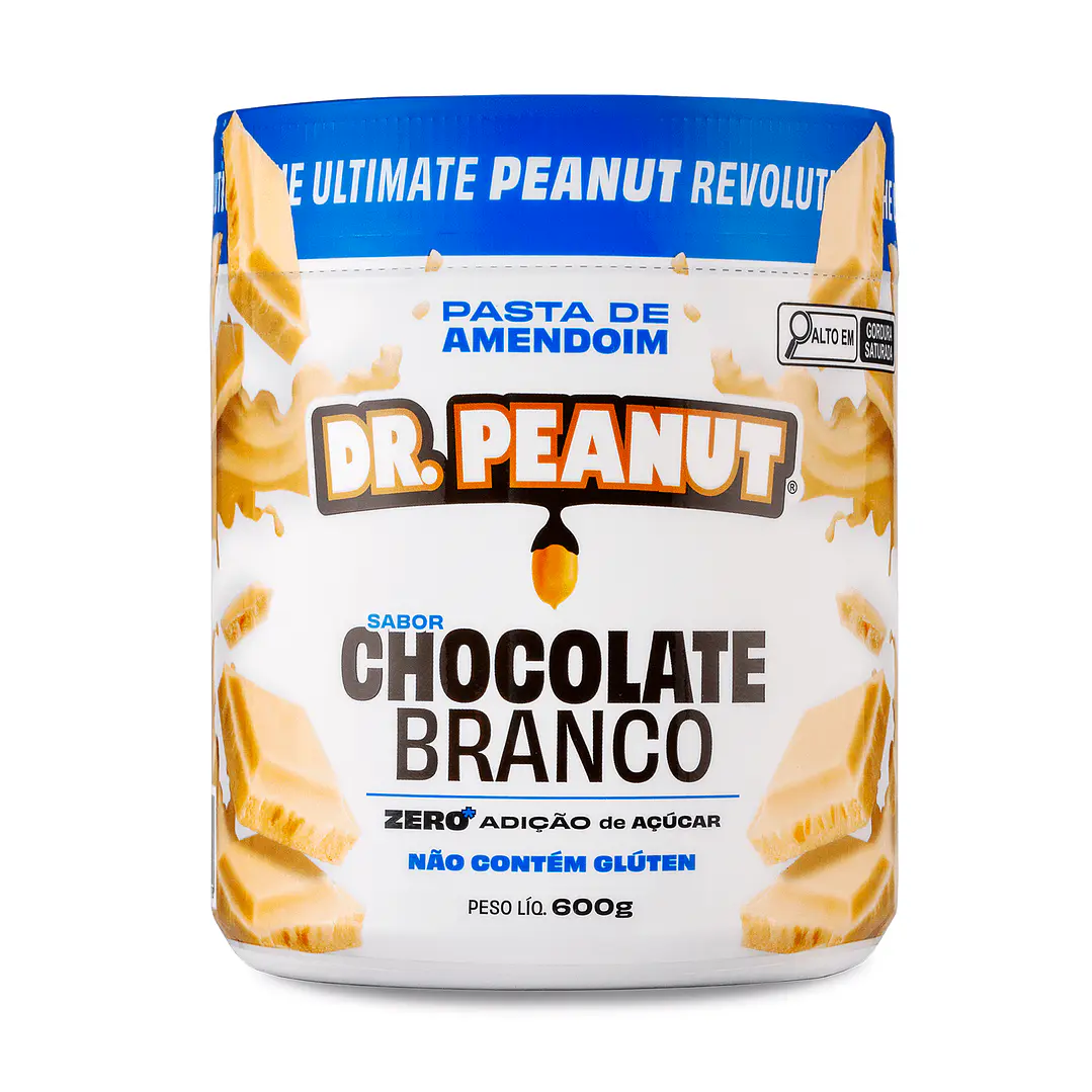 Pasta de Maní Dr. Peanut Chocolate Branco 600 g | Con Whey Protein 1