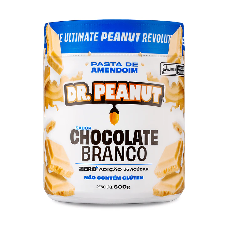 Pasta de Maní Dr. Peanut Chocolate Branco 600 g | Con Whey Protein 1