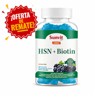 HSN + Biotin Gummies Sunvit Life (60 Gomitas) 