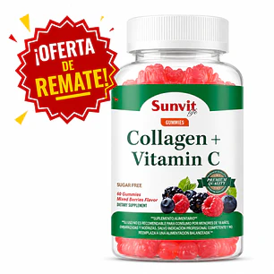 Collageno + Vitamina C Vegan Gummies Sunvit Life (60 Gomitas) 