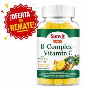 B-Complex + Vitamin C Gummies Sunvit Life (60 Gomitas) | Complejo B y Vitamina C