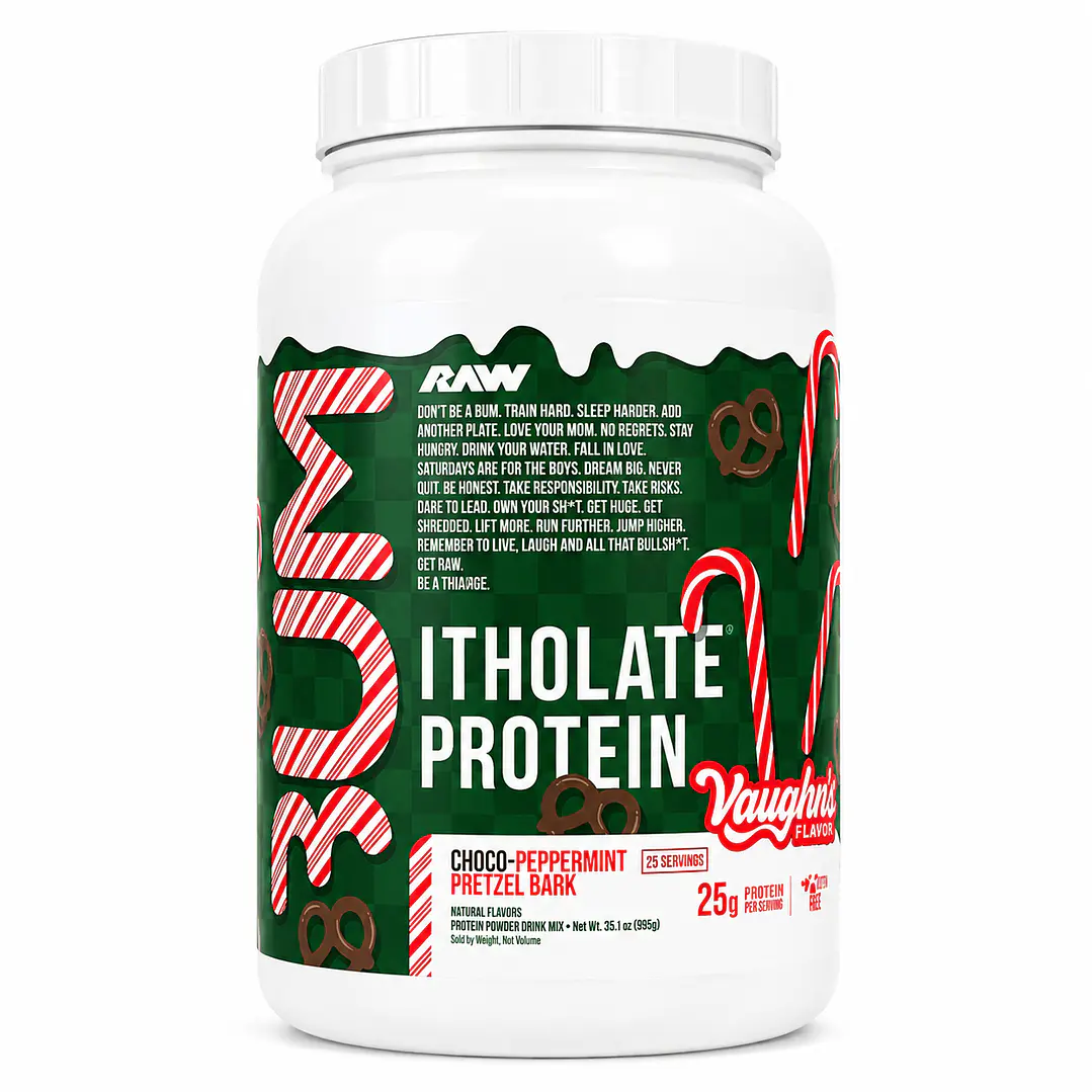 RAW CBUM Itholate Choco Peppermint Pretzel Bark 2 lb | 25 g Proteína 1
