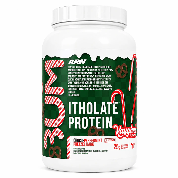 RAW CBUM Itholate Choco Peppermint Pretzel Bark 2 lb | 25 g Proteína 1