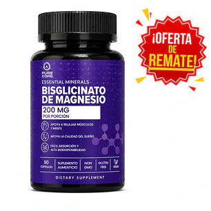 Bisglicinato de Magnesio Pure Core 90 Cápsulas | Alta Absorción