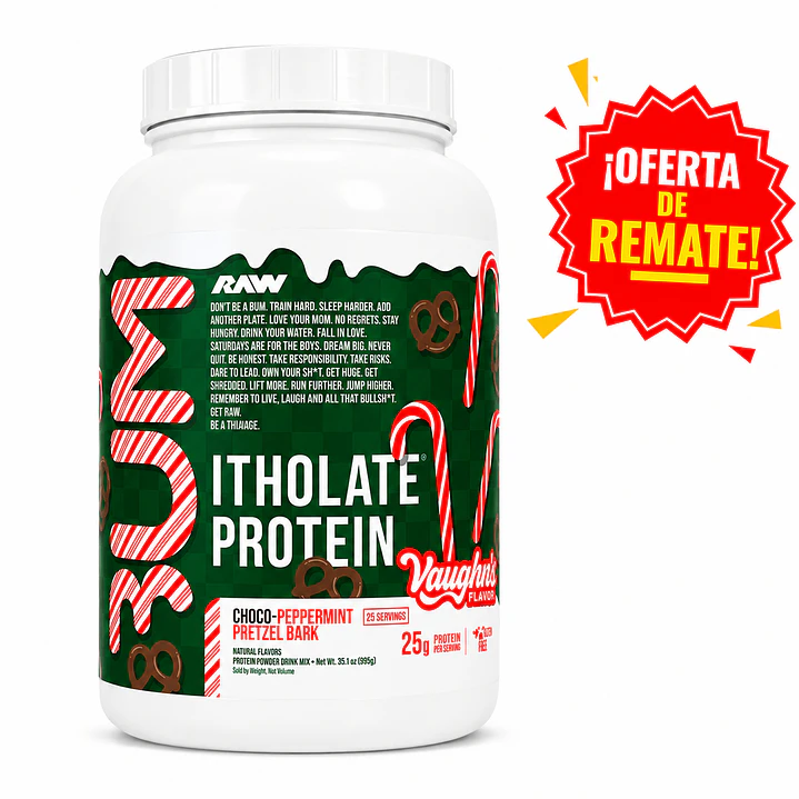 RAW CBUM Itholate Choco Peppermint Pretzel Bark 2 lb | 25 g Proteína 1