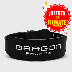 Cinturón Levantamiento Dragon Pharma Cuero Negro