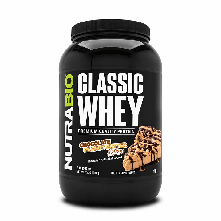 NutraBio Classic Whey Chocolate Peanut Butter 2 lb | 25 g Proteína 1