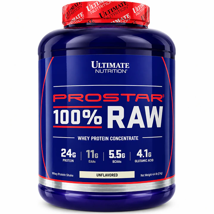 Ultimate Nutrition Prostar 100% Raw Natural | Whey Sin Sabor 24 g Proteína 1
