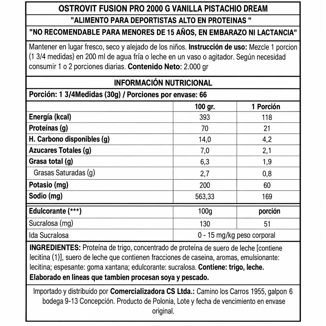 OstroVit Protein Fusion Pro Sweet Choco Bliss 2 kg | 21 g Proteína 2