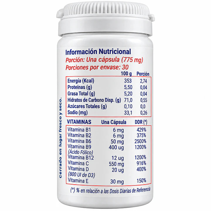 Vital & Young Lúcidus 30 Cápsulas | Vitaminas B, C, D3 y E 2