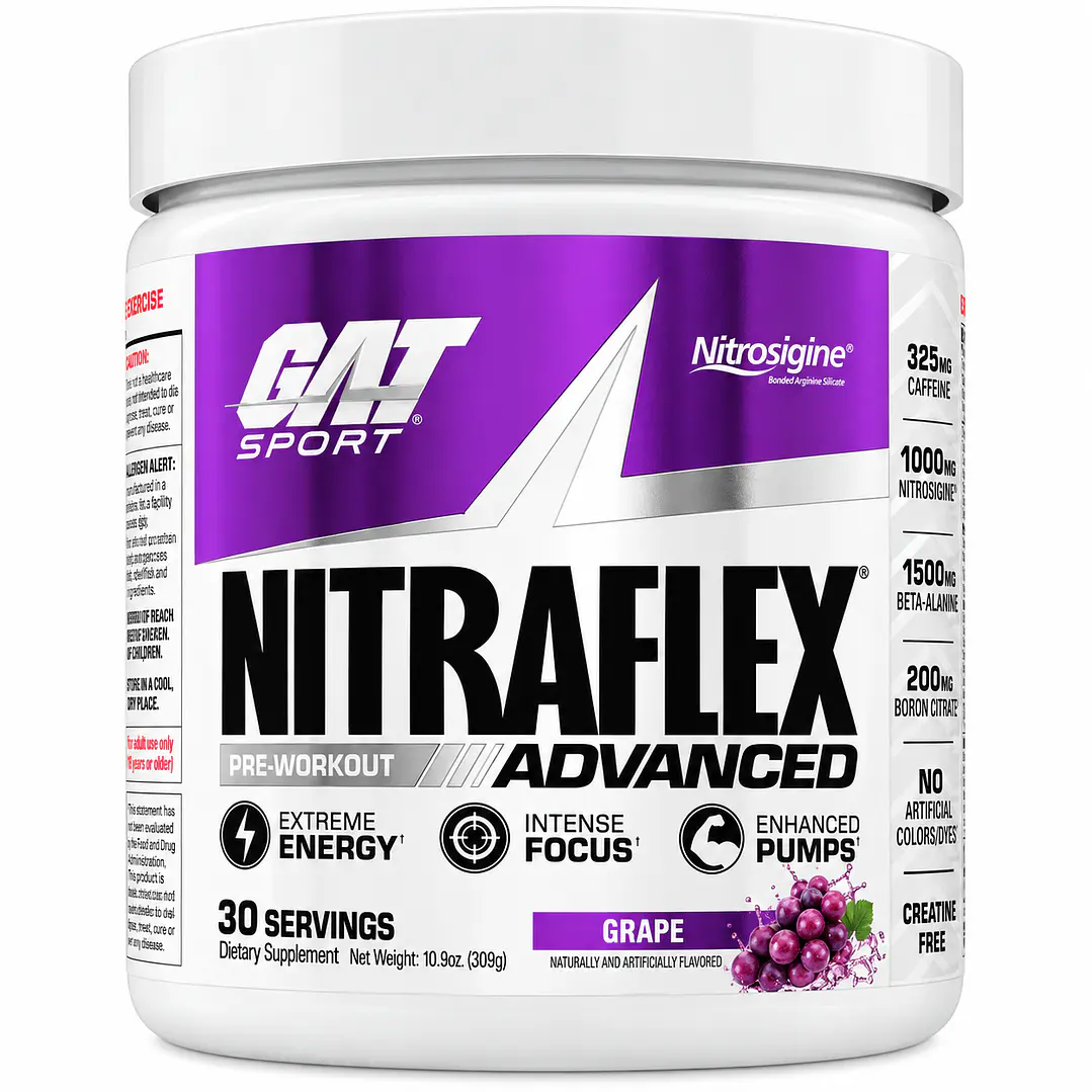GAT Sport Nitraflex Advanced Grape 300 g | 325 mg Cafeína 1