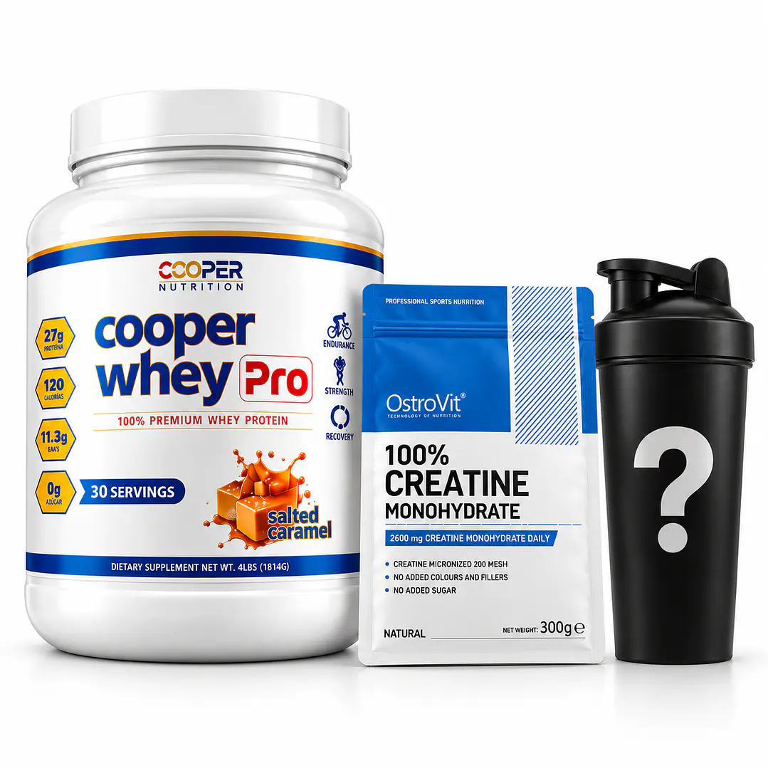 Pack Cooper Whey 2lbs + Creatina Monohidratada 300g | Incluye shaker GRATIS 1