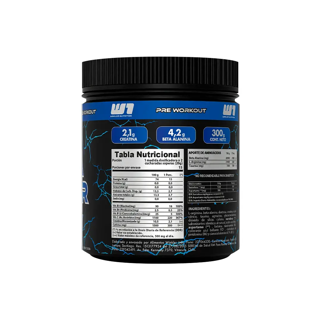Winkler Nutrition Kreator Blue Aggression 300 g | 15 Servicios 2