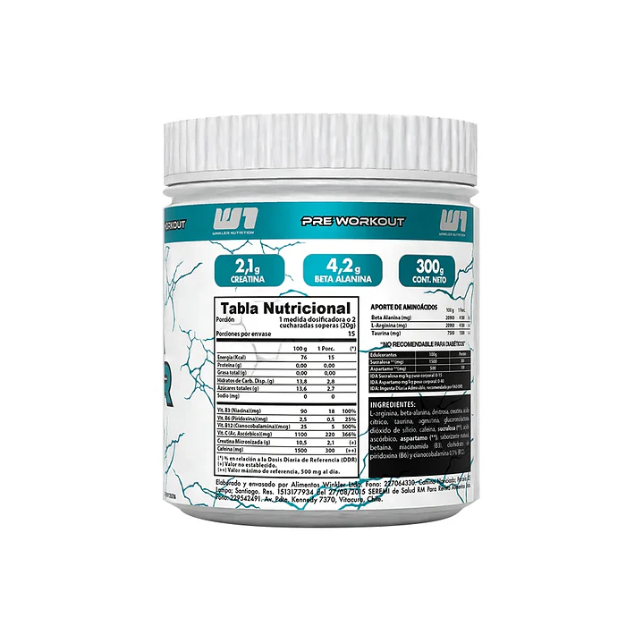 Winkler Nutrition Kreator Freezing Lime 300 g | 15 Servicios 2