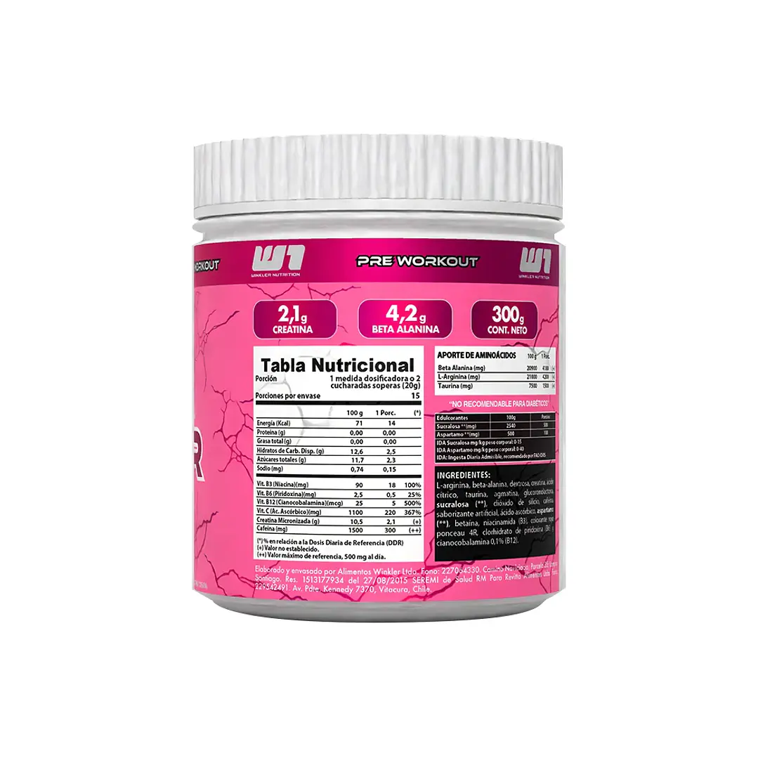 Título SEO: Winkler Nutrition Kreator Bubble Gum 300 g | 15 Servicios 2