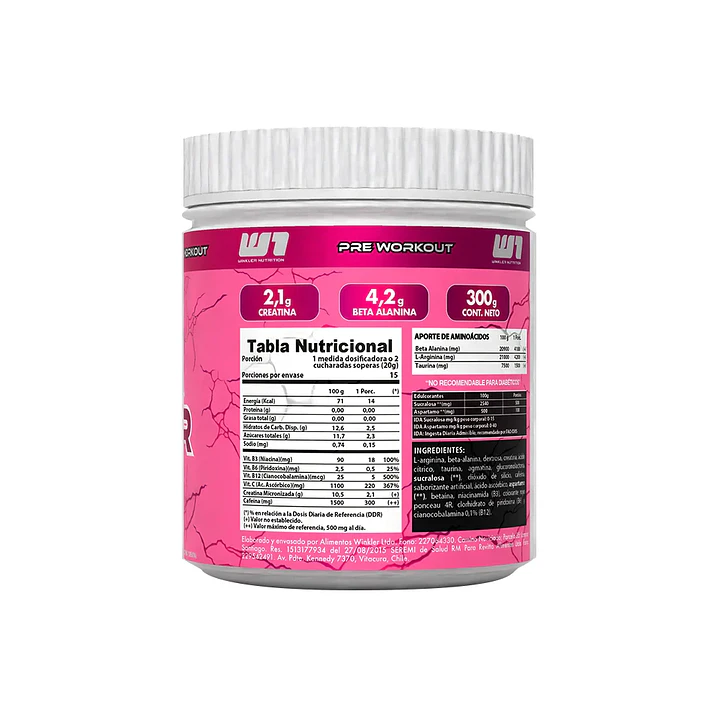 Título SEO: Winkler Nutrition Kreator Bubble Gum 300 g | 15 Servicios 2