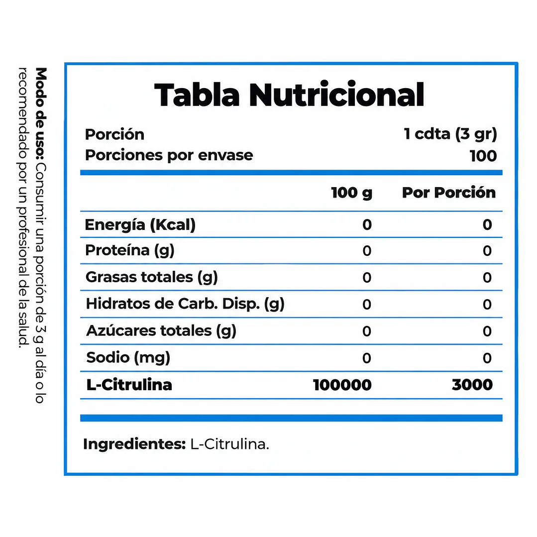 CLABEL L-Citrulina 300 g | 100 Servicios 2