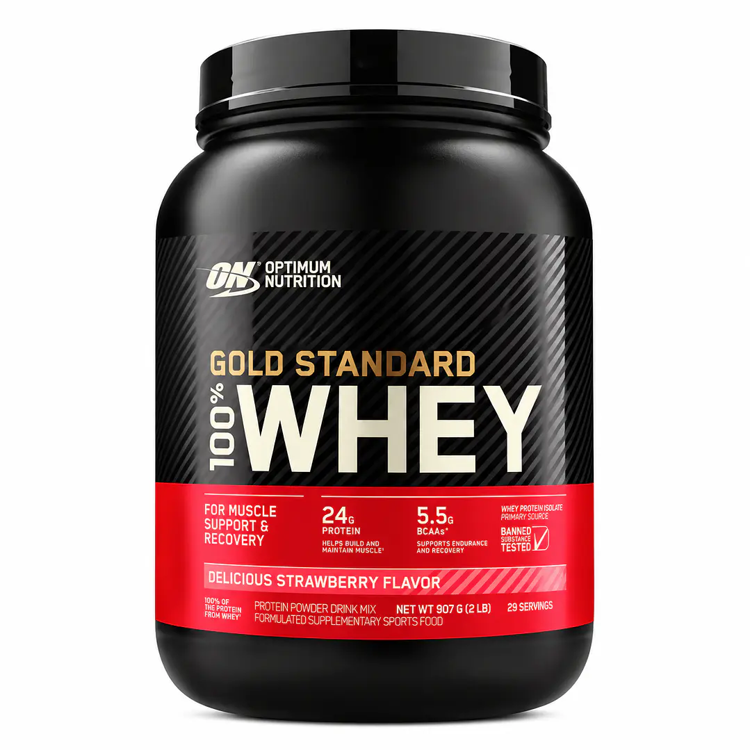 Optimum Nutrition Gold Standard 100% Whey Delicious Strawberry 2 lb | 24 g Proteína 1