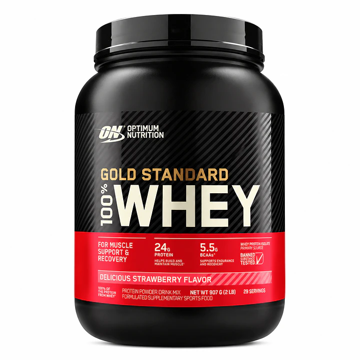 Optimum Nutrition Gold Standard 100% Whey Delicious Strawberry 2 lb | 24 g Proteína 1